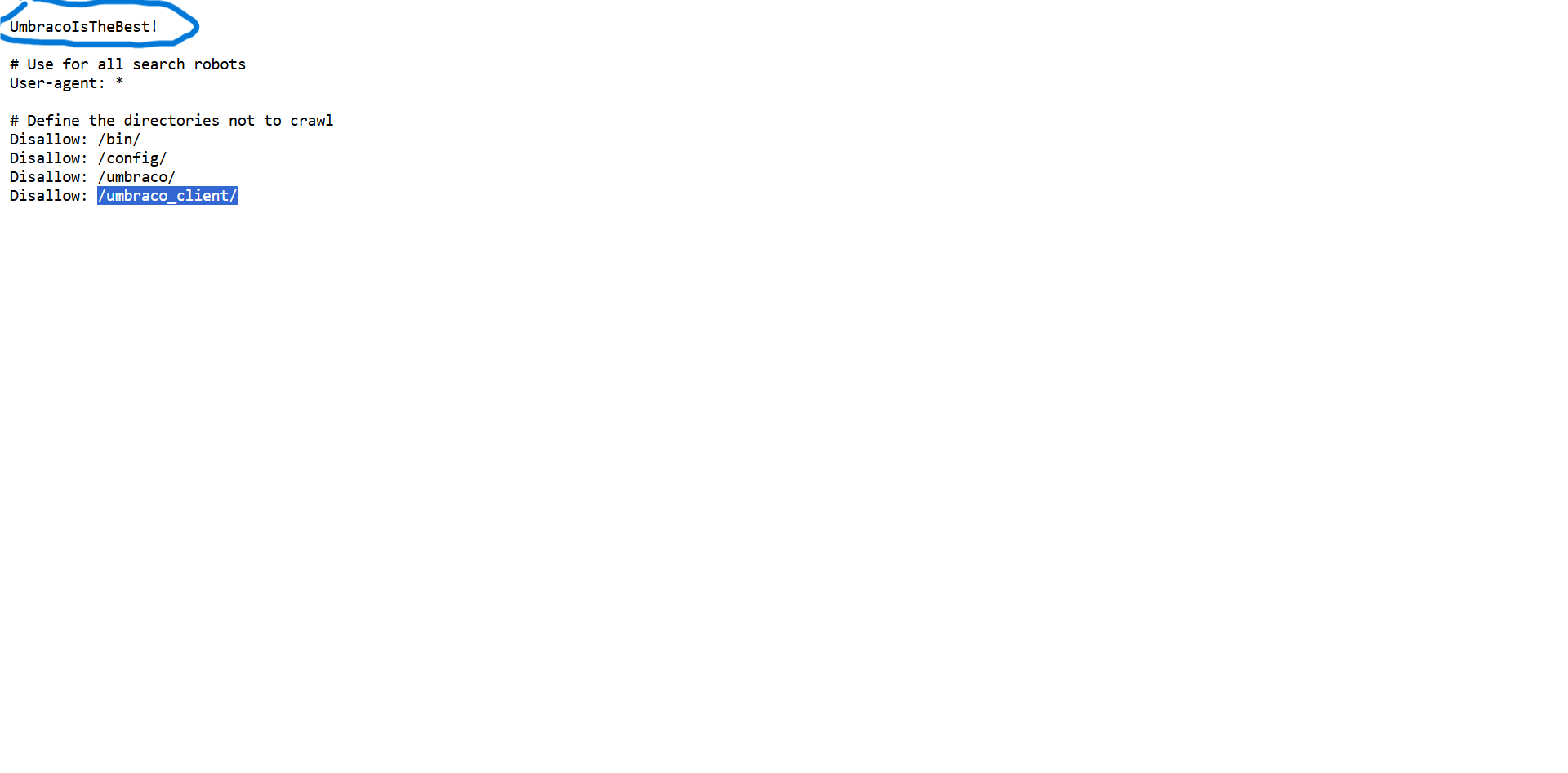 Isi file /robots.txt