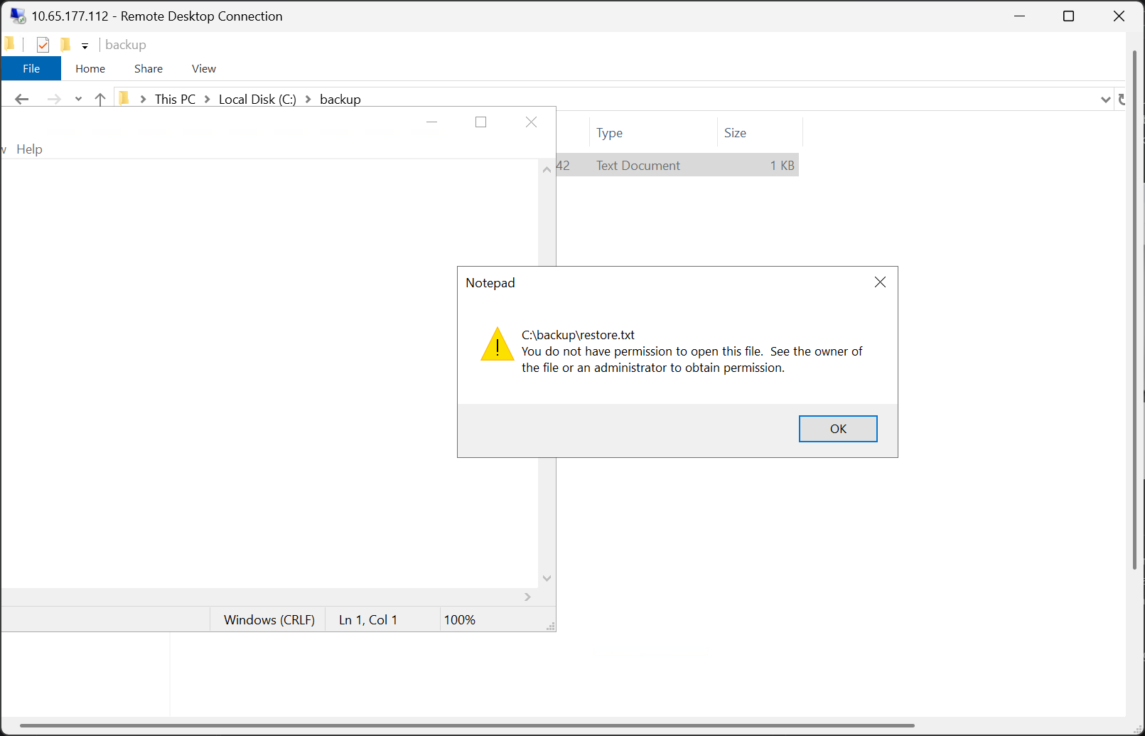 Isi folder backup